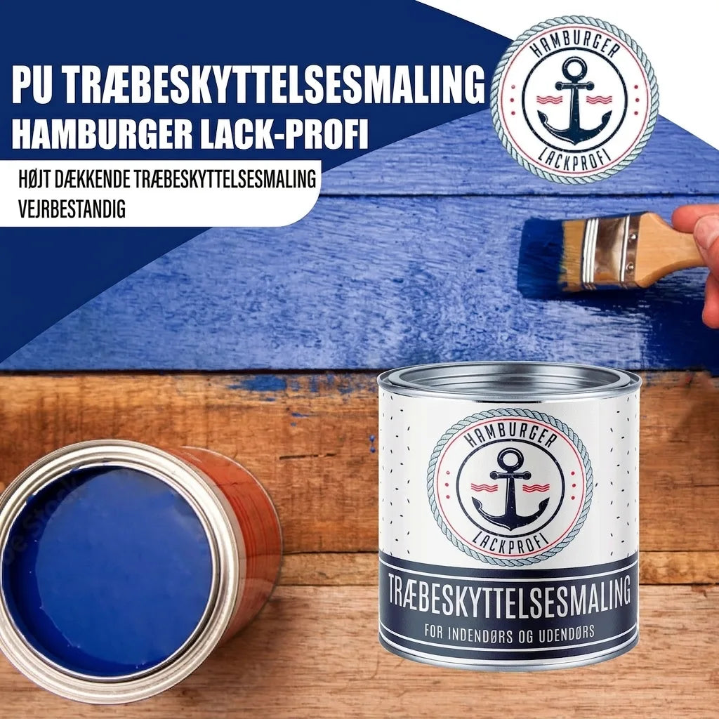 PU Holzschutzfarbe RAL 7001 Silbergrau - Wetterschutzfarbe - Hamburger Lack-Profi