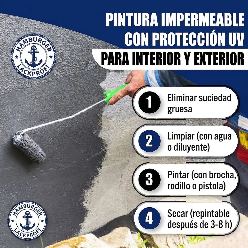 Betonfarbe Lehmbraun RAL 8003 - hochdeckende Fassadenfarbe - Hamburger Lack-Profi