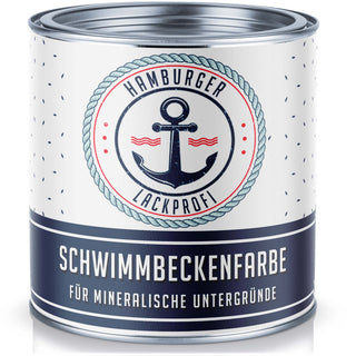 Schwimmbeckenfarbe Verkehrsweiß RAL 9016 - hochdeckende Poolfarbe - Hamburger Lack-Profi
