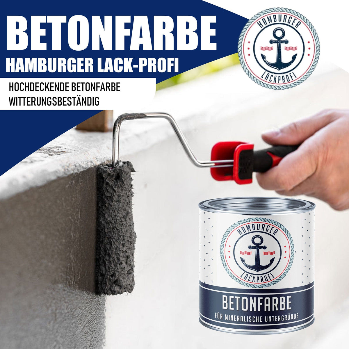 Betonfarbe Schwarzoliv RAL 6015 mit Lackierset (X500) - Hamburger Lack-Profi, Bild 2