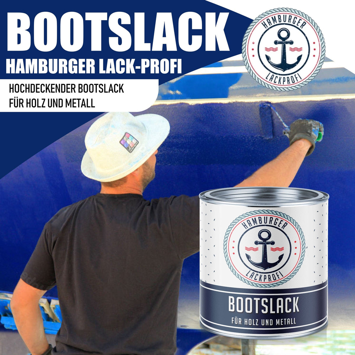 Bootslack Reinorange RAL 2004 mit Lackierset (X500) - Hamburger Lack-Profi