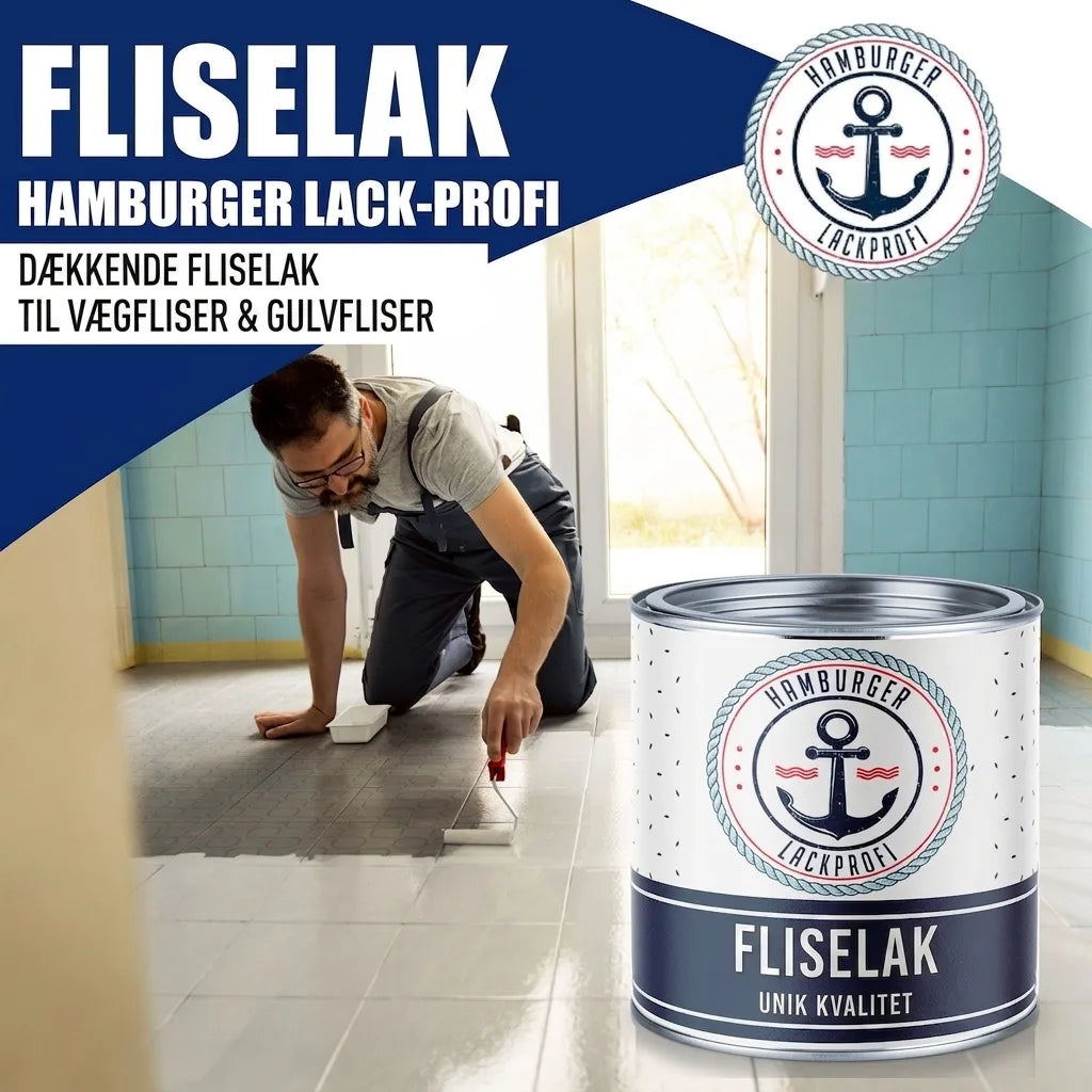 Hamburger Lack-Profi Fliesenlack Mausgrau RAL 7005- hochdeckende Fliesenfarbe Grau - Hamburger Lack-Profi