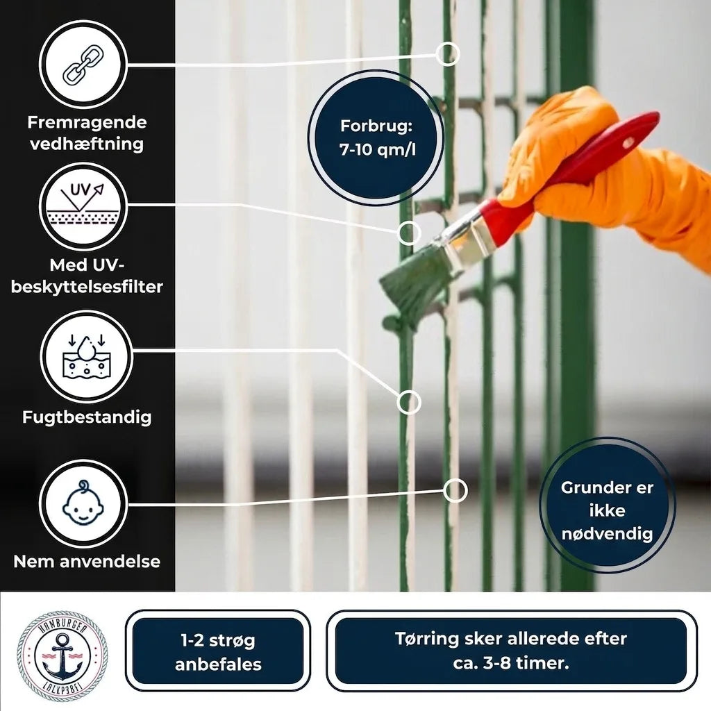 Hamburger Lack-Profi 3 in 1 Tiefschwarz RAL 9005 - Rostschutz - Hamburger Lack-Profi