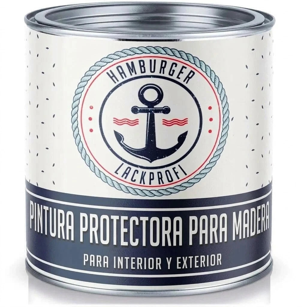 PU Holzschutzfarbe RAL 5009 Azurblau - Wetterschutzfarbe - Hamburger Lack-Profi