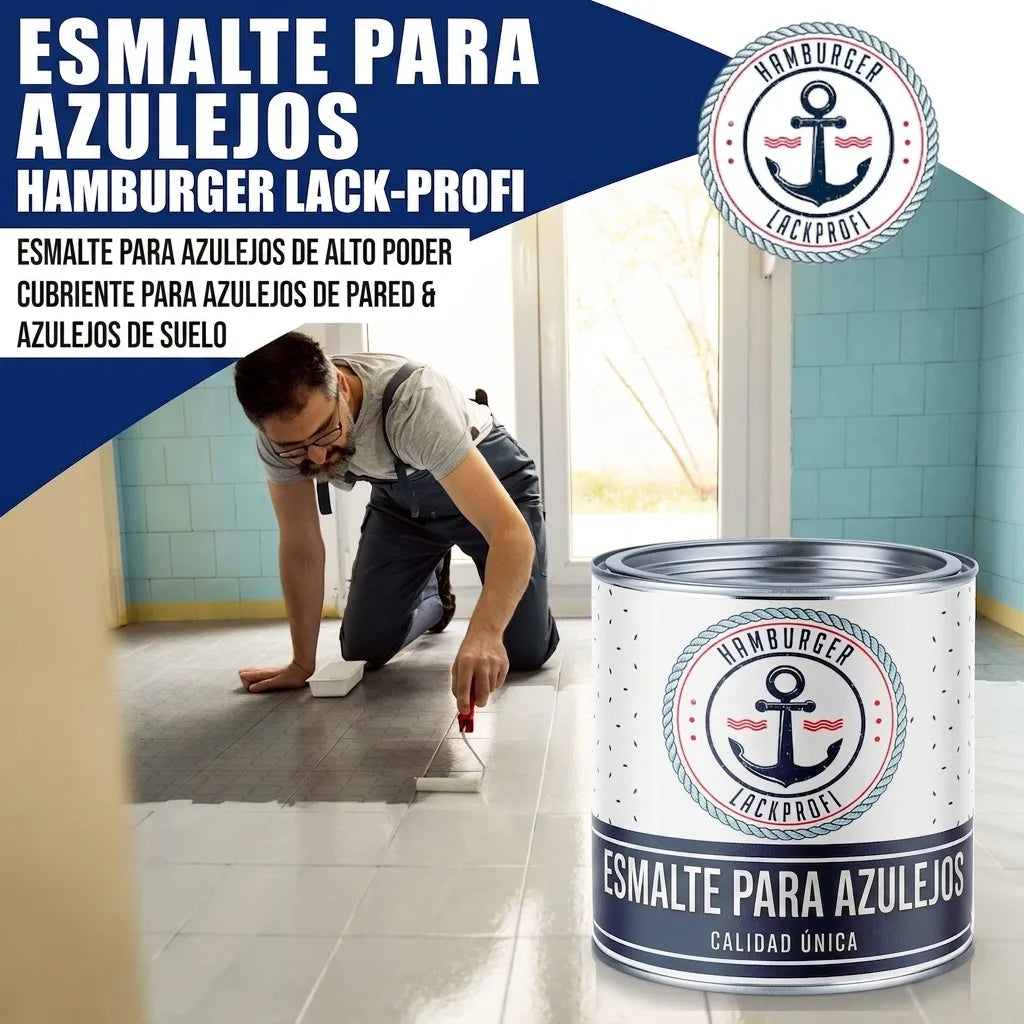 Hamburger Lack-Profi Fliesenlack Anthrazitgrau RAL 7016 - hochdeckende Fliesenfarbe Grau - Hamburger Lack-Profi