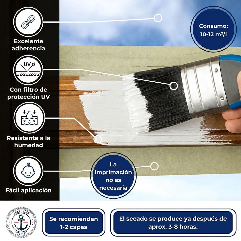 PU Holzschutzfarbe RAL 3000 Feuerrot - Wetterschutzfarbe - Hamburger Lack-Profi