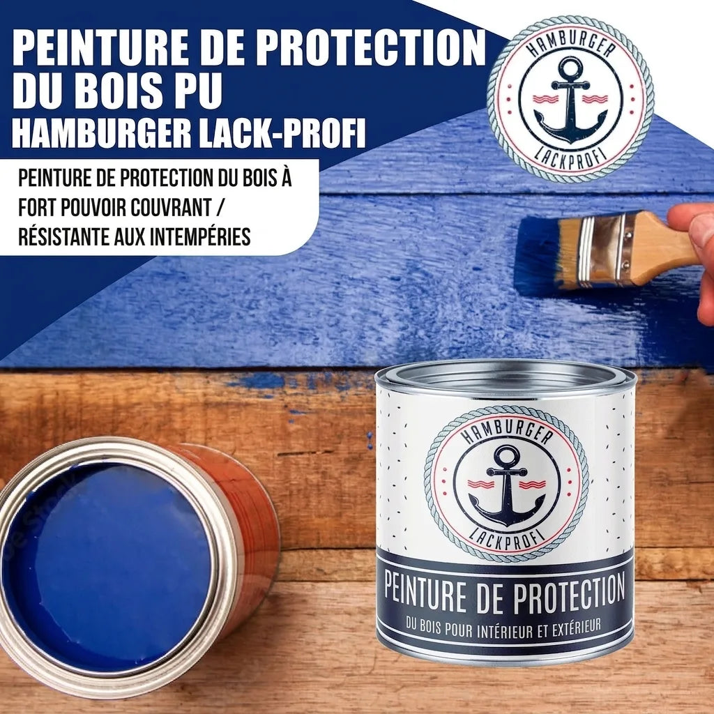 PU Holzschutzfarbe RAL 7022 Umbragrau - Wetterschutzfarbe - Hamburger Lack-Profi