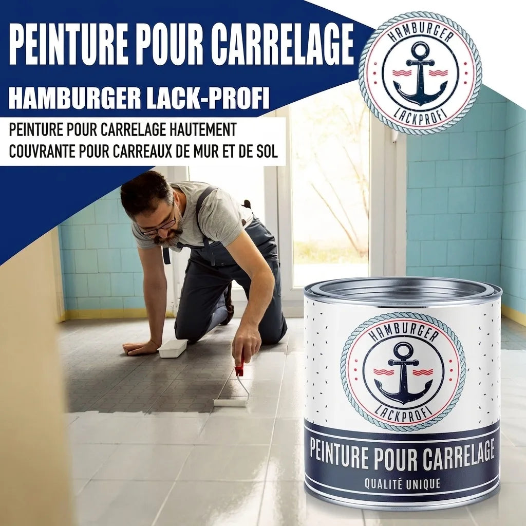 Hamburger Lack-Profi Fliesenlack Feuerrot RAL 3000- hochdeckende Fliesenfarbe Rot - Hamburger Lack-Profi