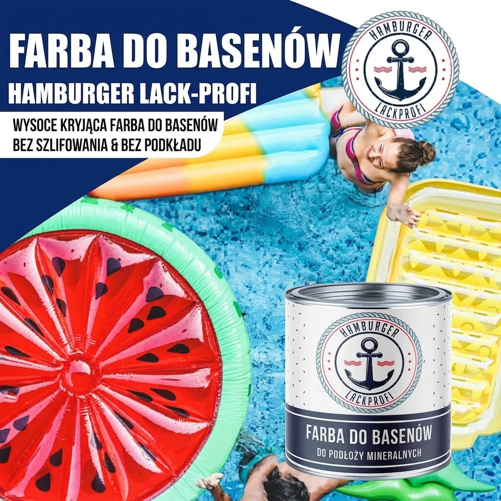 Schwimmbeckenfarbe Kastanienbraun RAL 8015 - hochdeckende Poolfarbe - Hamburger Lack-Profi