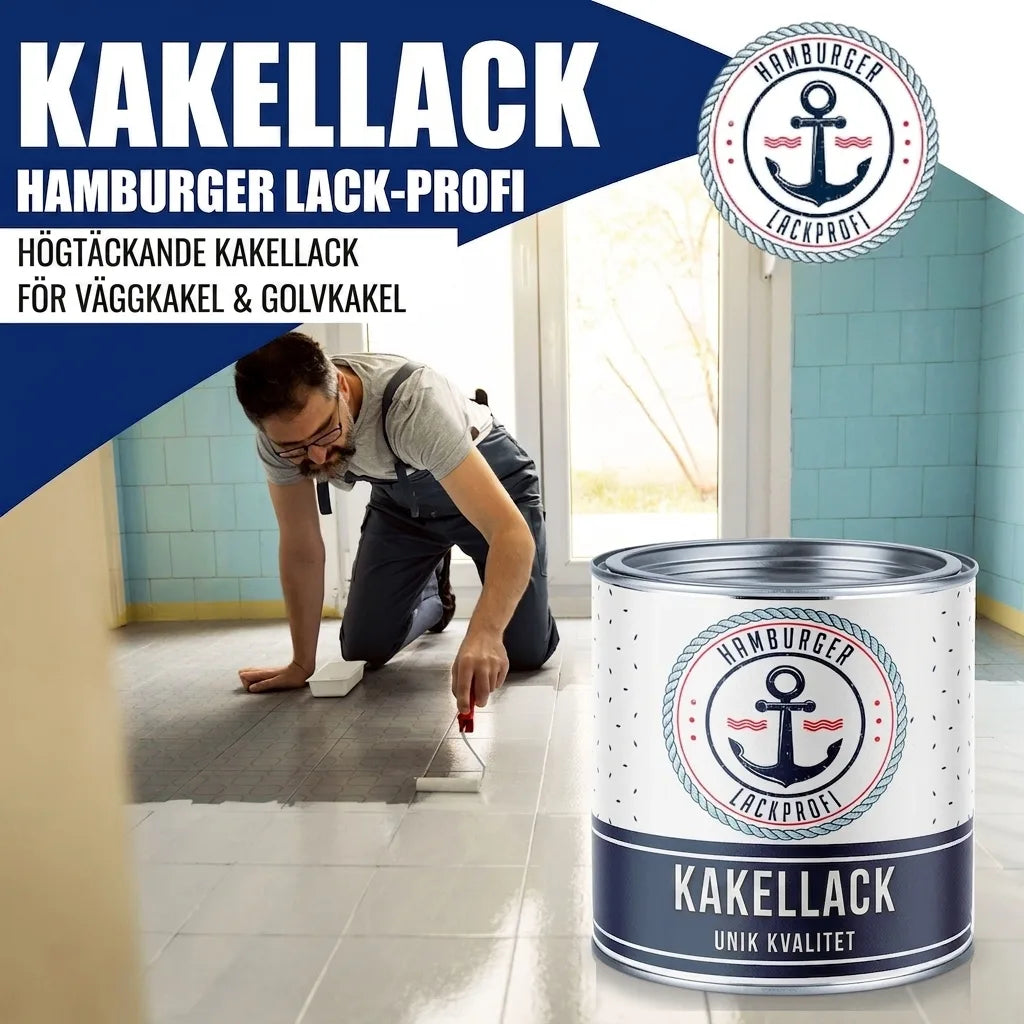 Hamburger Lack-Profi Fliesenlack Graualuminium RAL 9007 - hochdeckende Fliesenfarbe Schwarz - Hamburger Lack-Profi