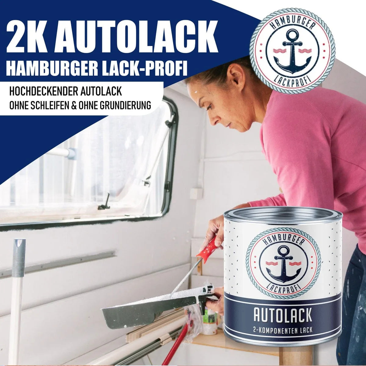 2K Autolack in Bordeauxviolett RAL 4004 mit Lackierset (X300) - Hamburger Lack-Profi