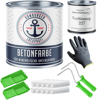 Betonfarbe Resedagrün RAL 6011 mit Lackierset (X300) - Hamburger Lack-Profi