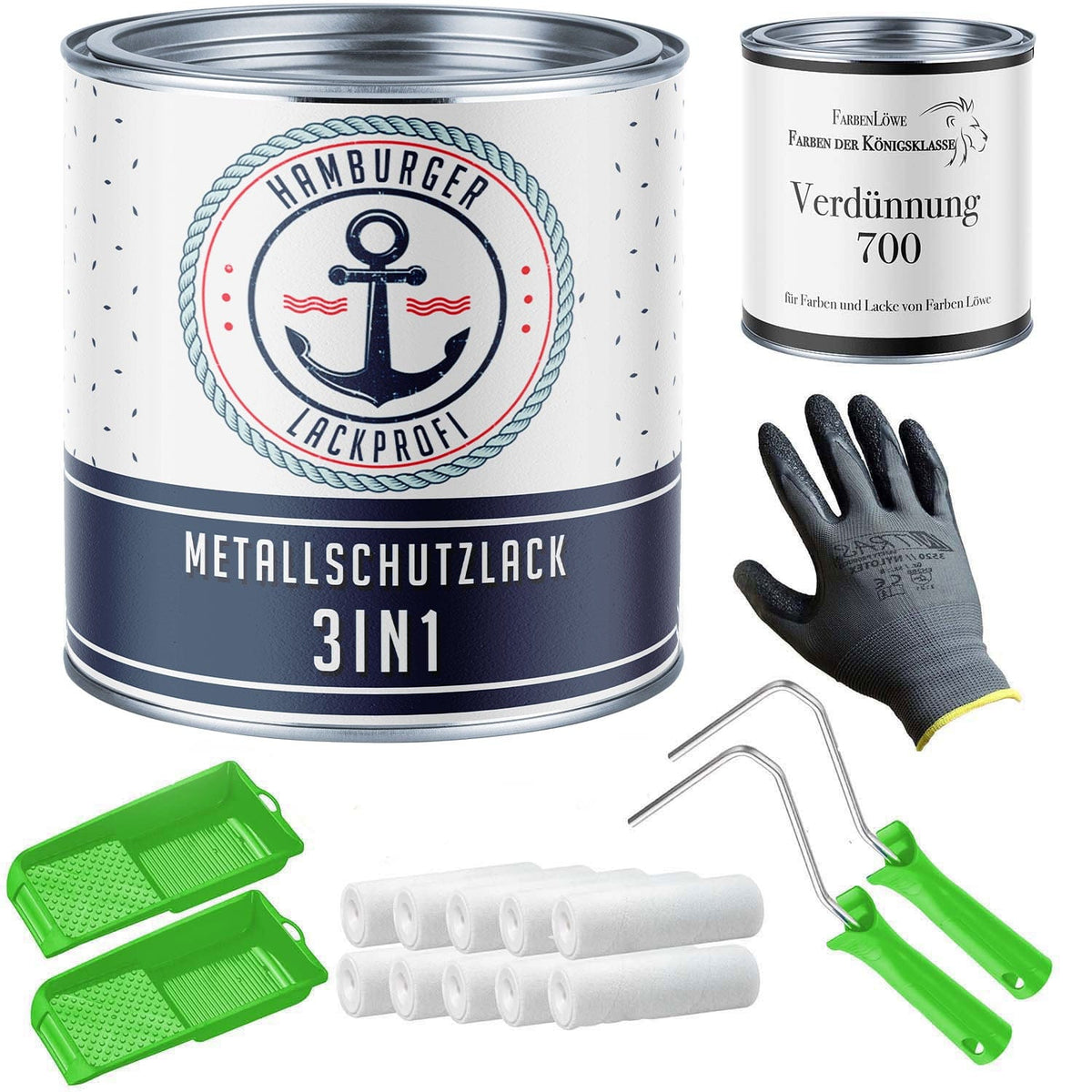 3 in 1 Ginstergelb RAL 1032 mit Lackierset (X300) - Rostschutz - Hamburger Lack-Profi