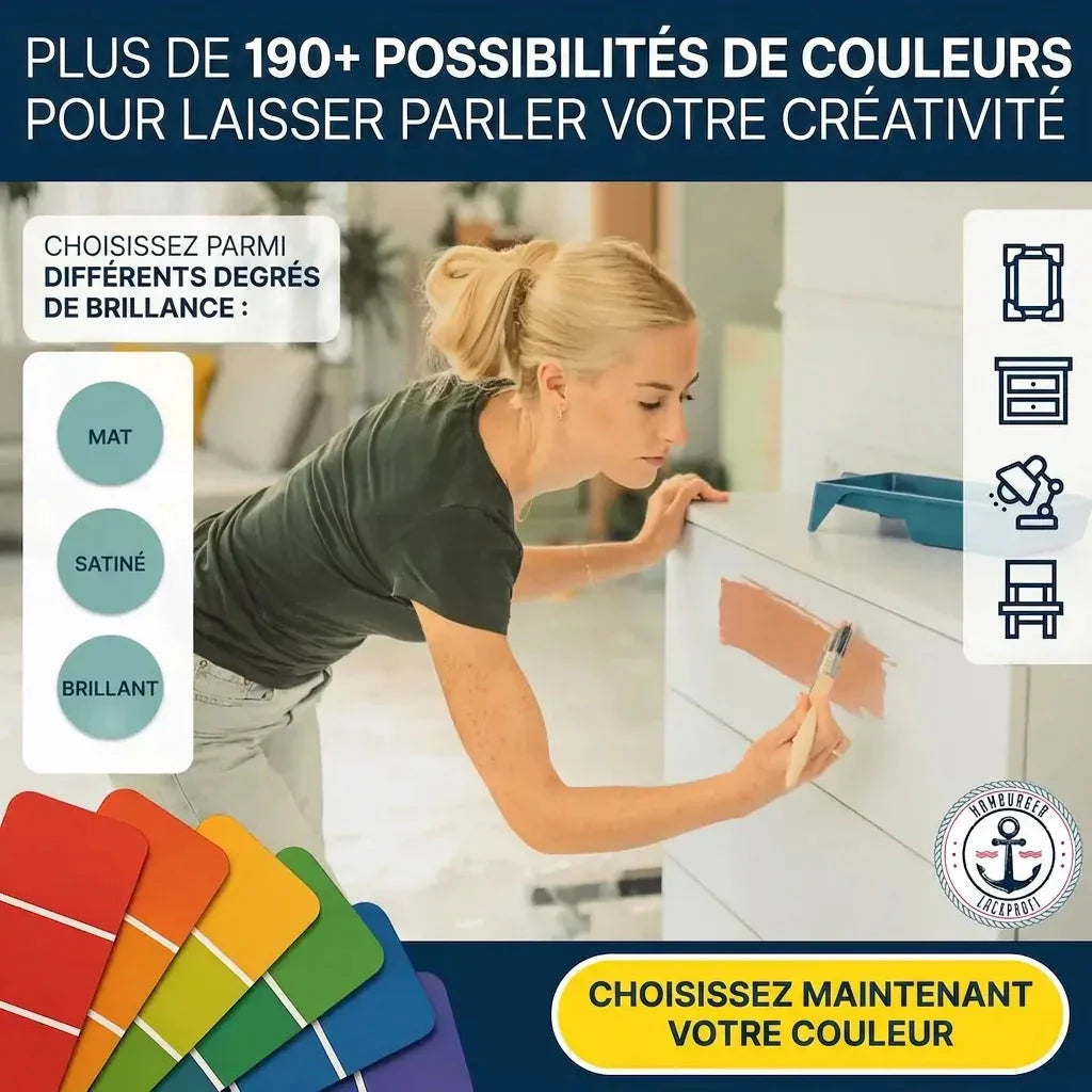Möbelfarbe ohne Schleifen RAL 3028 Reinrot - Möbellack Hamburger Lack-Profi - Hamburger Lack-Profi