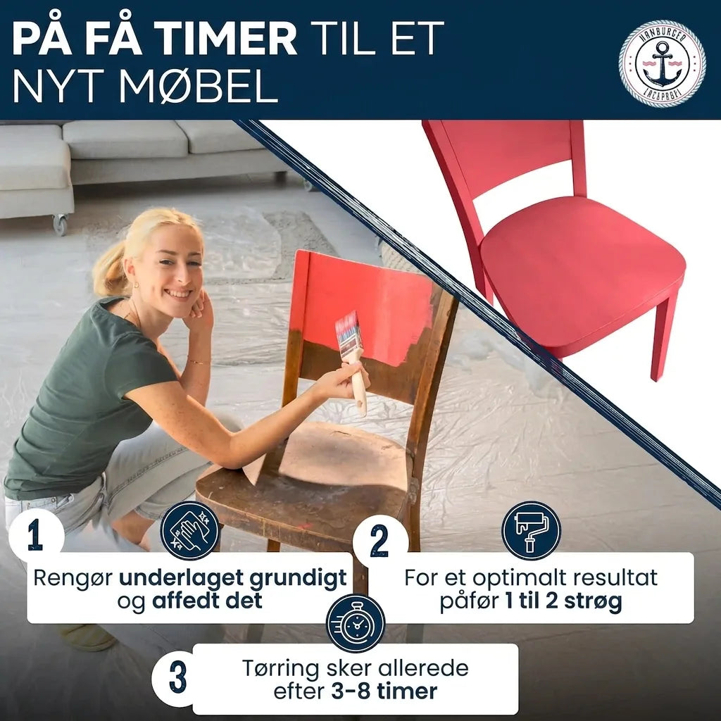 Möbelfarbe ohne Schleifen RAL 5019 Capriblau - Möbellack Hamburger Lack-Profi - Hamburger Lack-Profi
