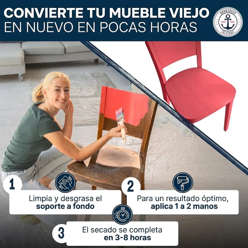 Möbelfarbe ohne Schleifen RAL 8024 Beigebraun - Möbellack - Hamburger Lack-Profi