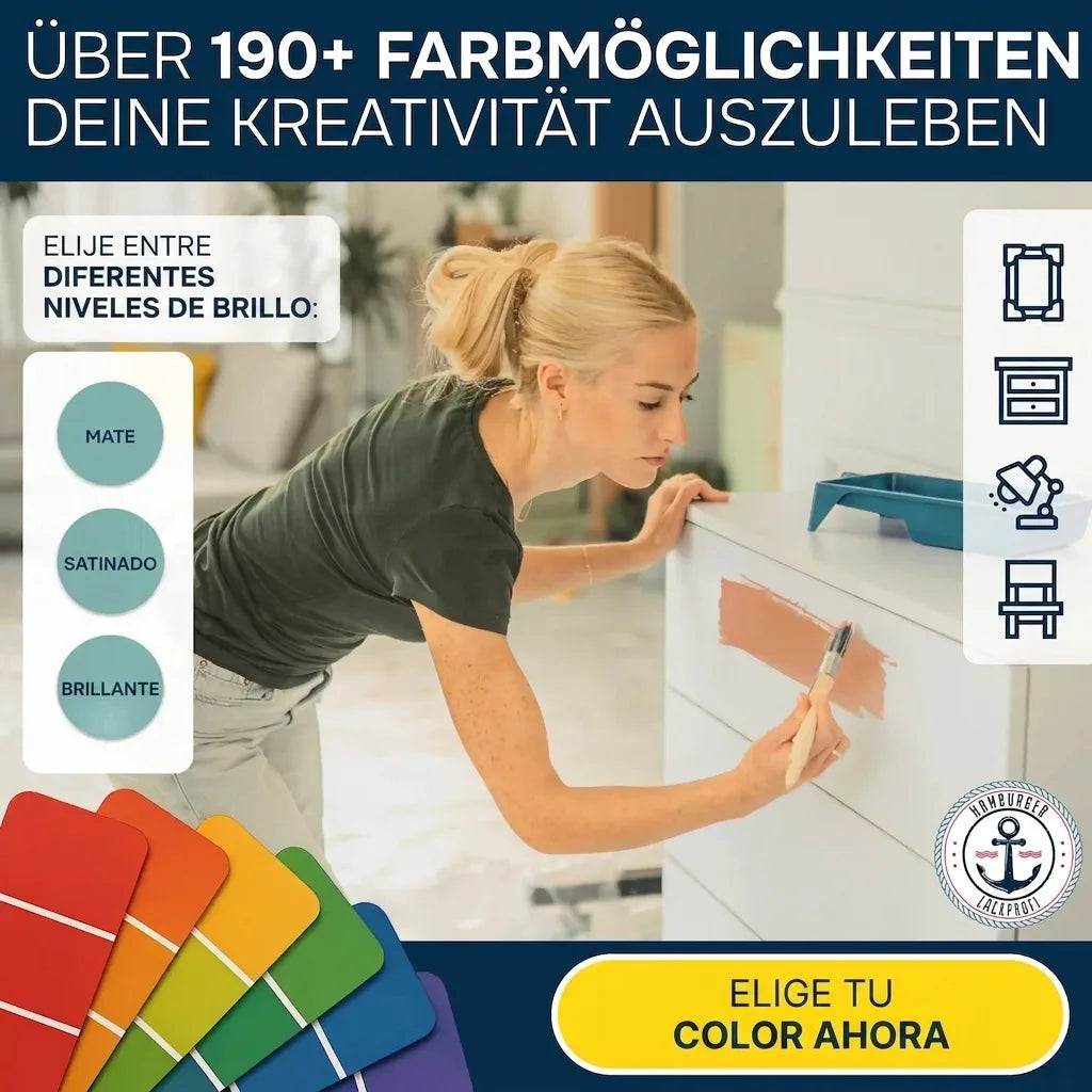 Möbelfarbe ohne Schleifen RAL 3014 Altrosa - Möbellack Hamburger Lack-Profi - Hamburger Lack-Profi